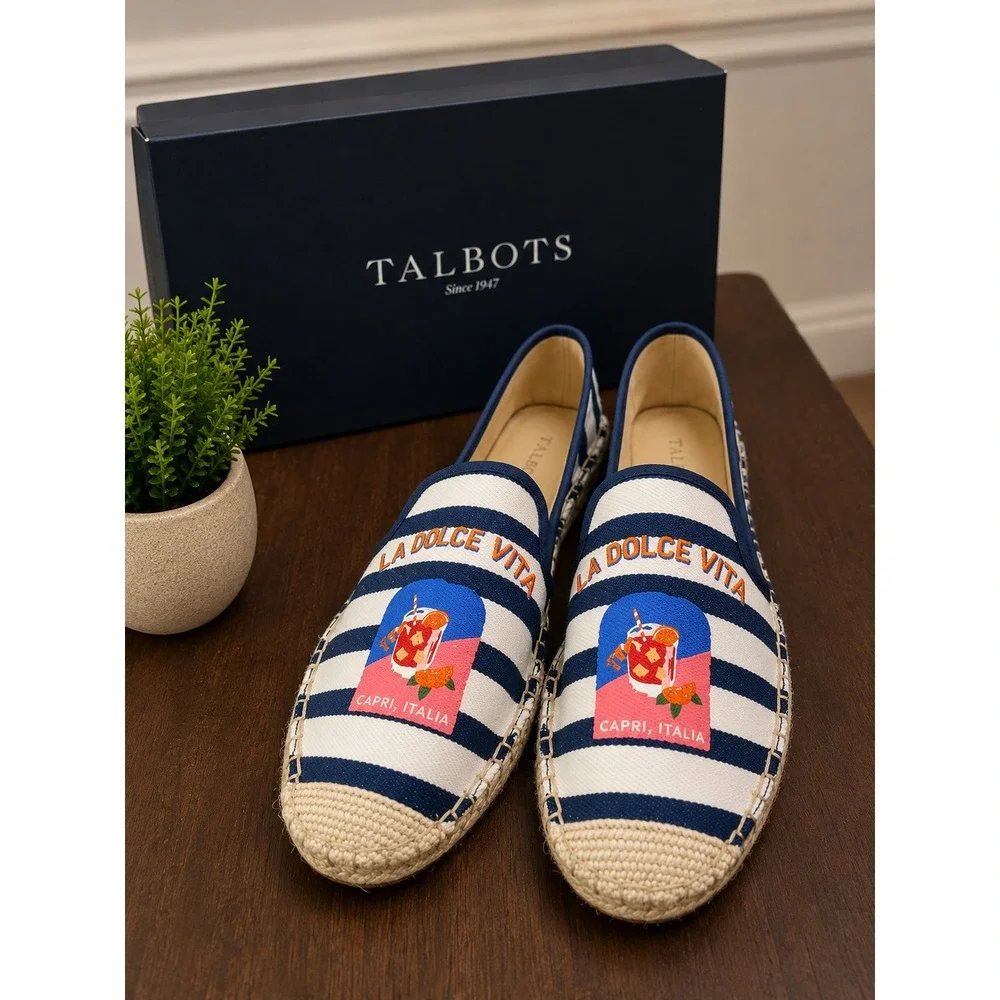 Talbots Izzy espadrilles slip on 7M